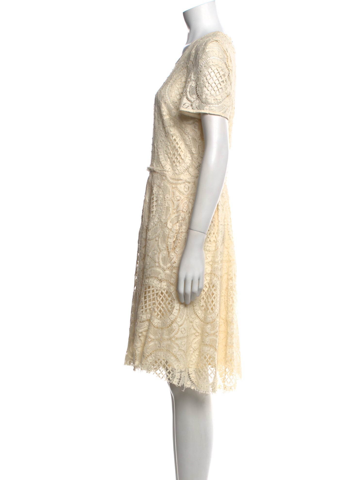 Burberry London Scoop Neck Knee-Length Dress