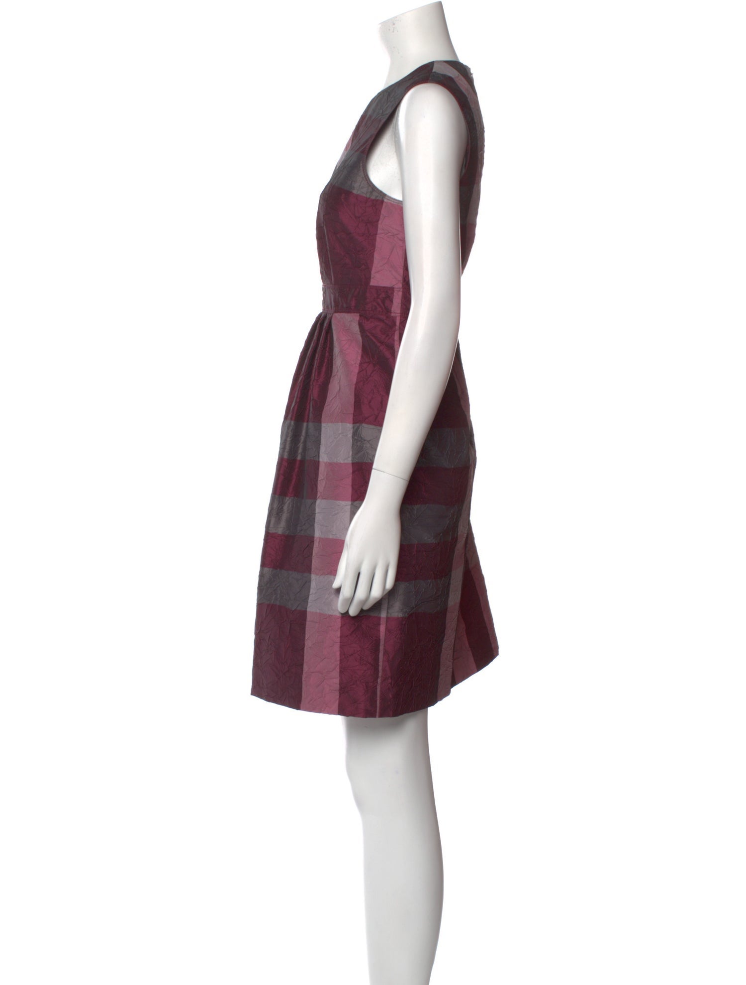 Burberry London Plaid Print Knee-Length Dress