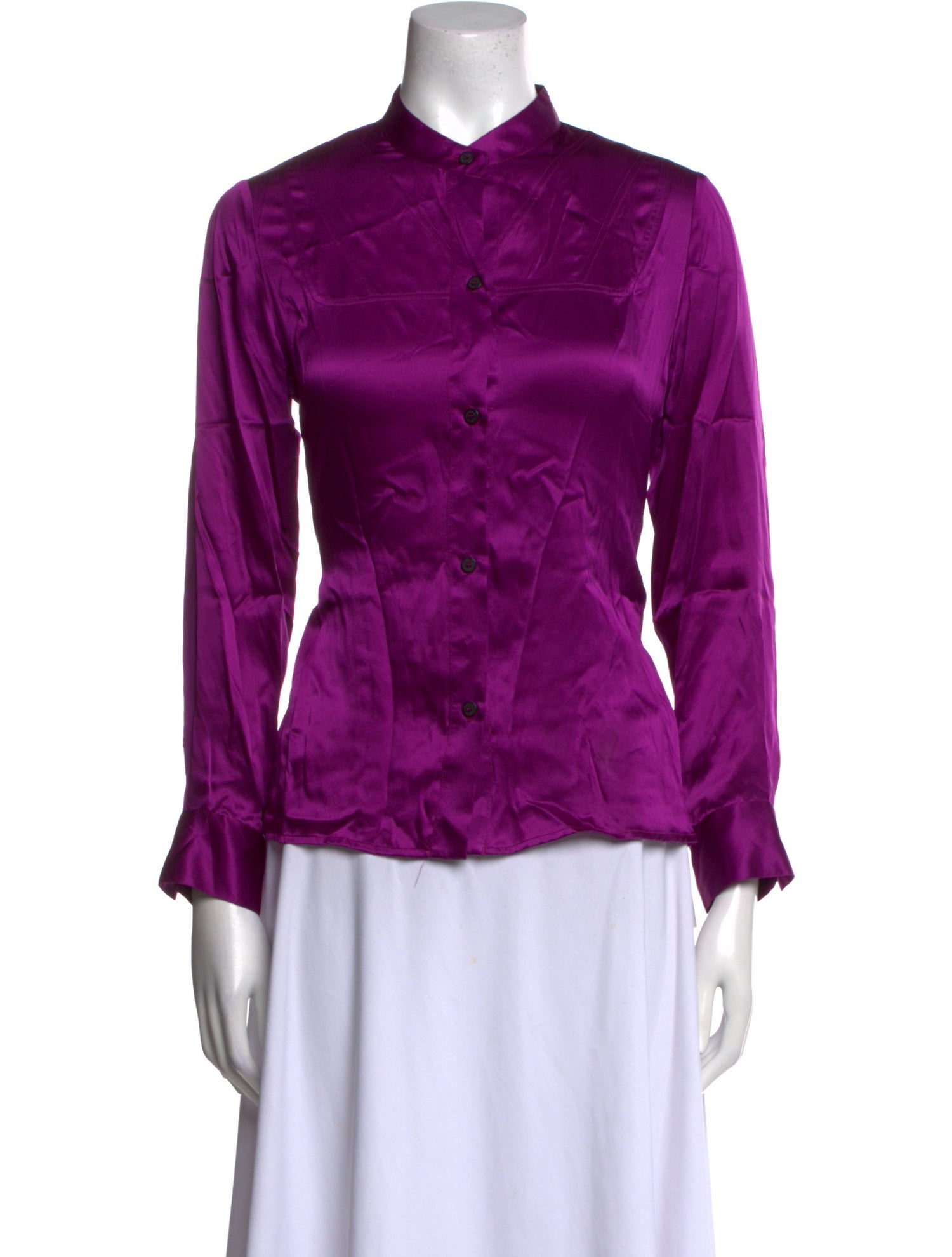 Burberry London Silk Long Sleeve Blouse