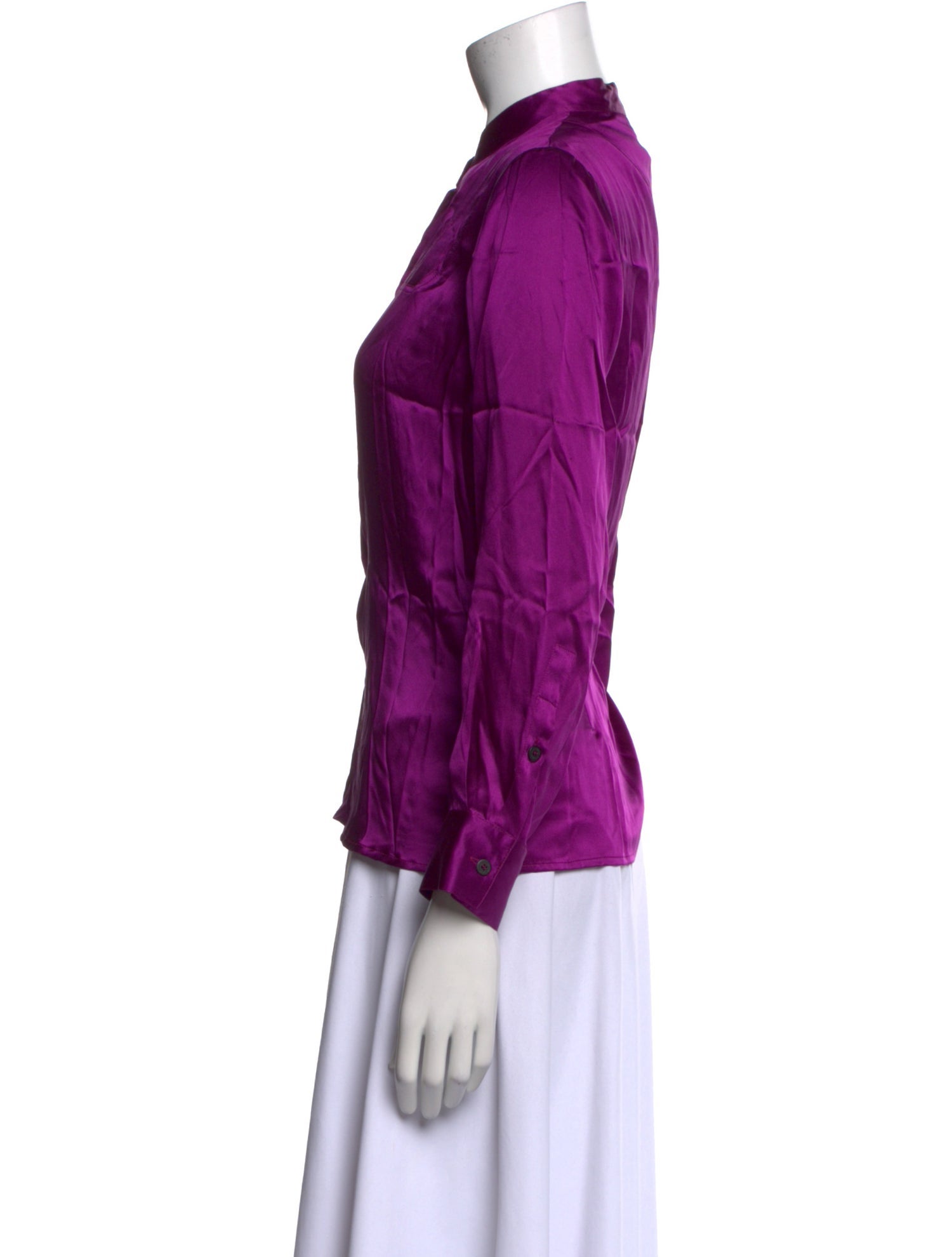 Burberry London Silk Long Sleeve Blouse