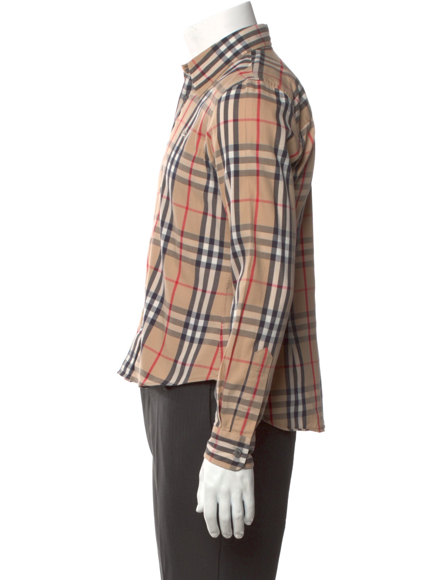 Burberry London House Check Pattern Long Sleeve Dress Shirt