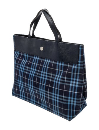 Burberry London Nova Check Check Nylon Handle Bag