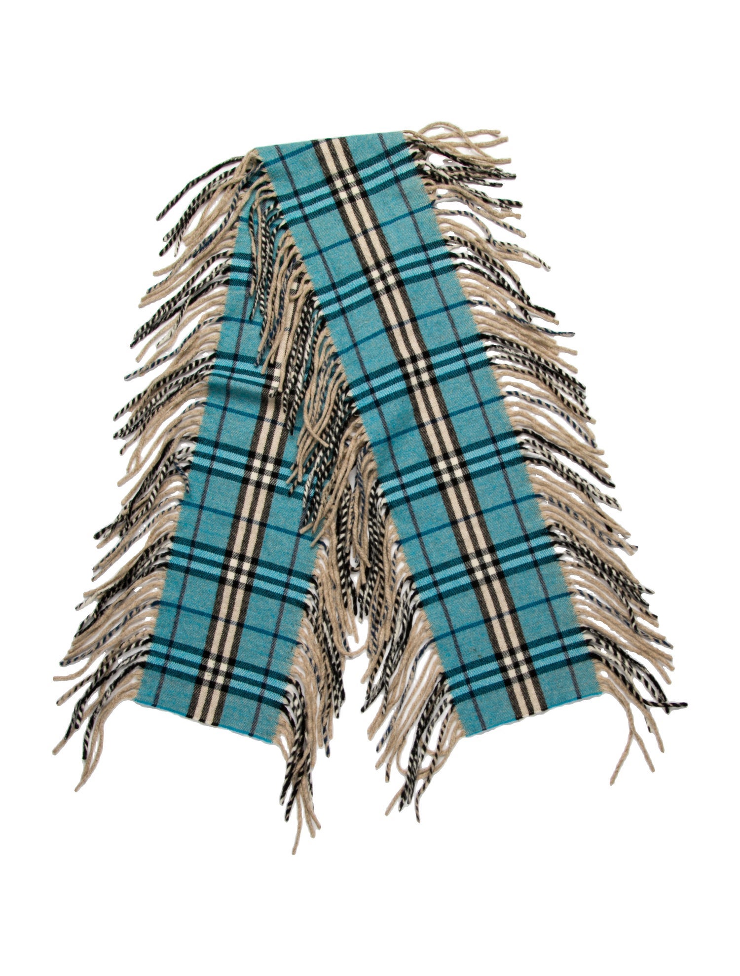 Burberry London Cashmere Nova Check Pattern Scarf