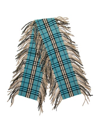 Burberry London Cashmere Nova Check Pattern Scarf