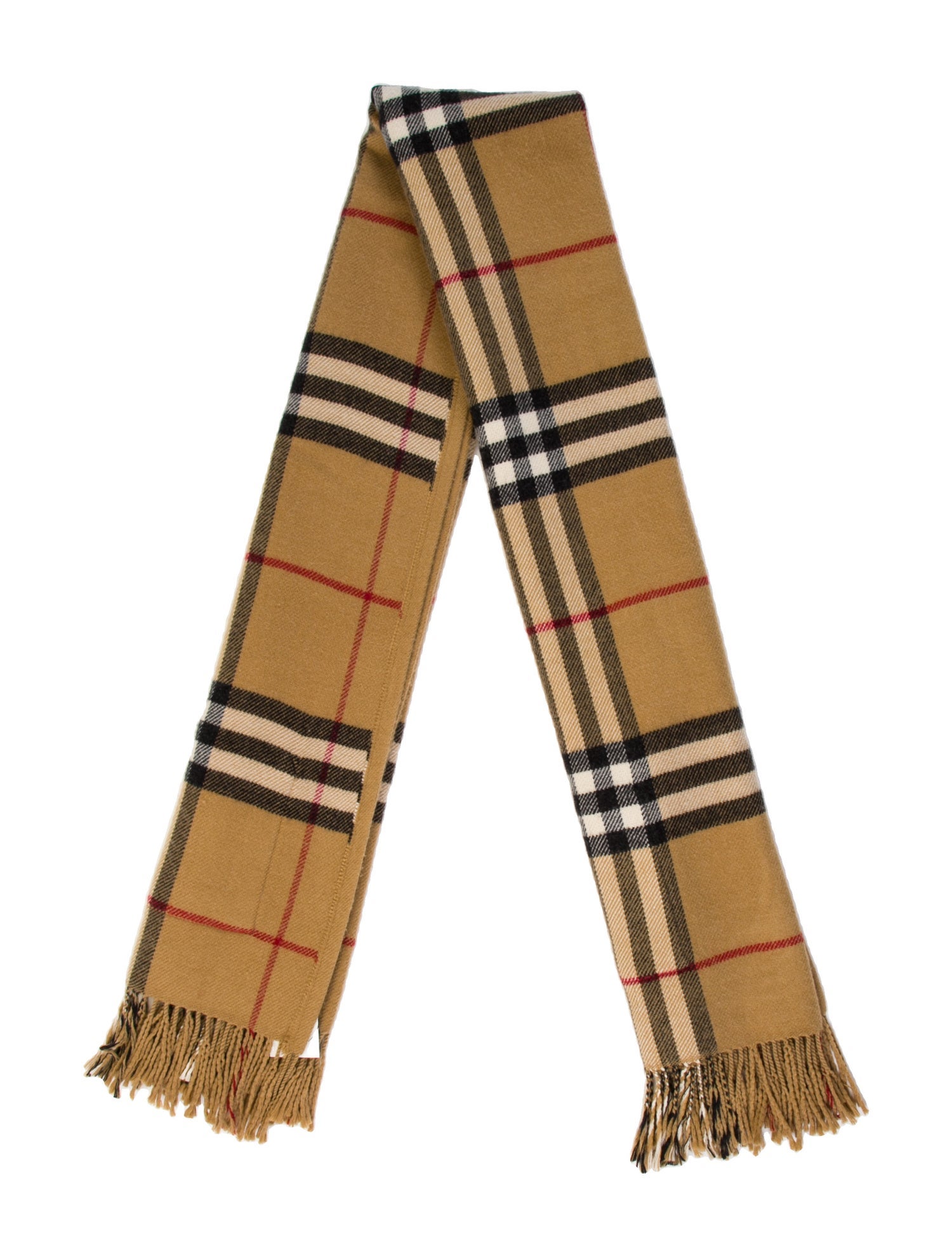 Burberry London Cashmere Plaid Print Shawl