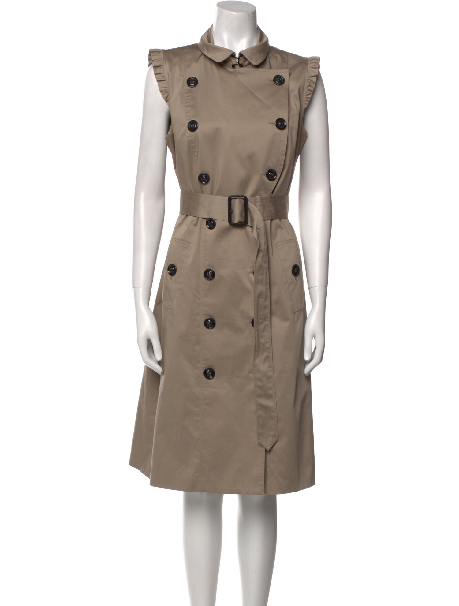 Burberry London Mock Neck Midi Length Dress