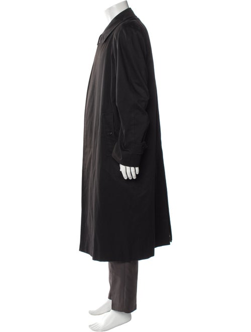 Burberry London Nova Check Pattern Wool Trench Coat