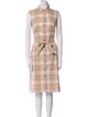 Burberry London Plaid Print Knee-Length Dress