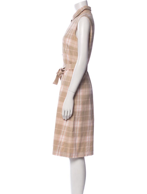 Burberry London Plaid Print Knee-Length Dress