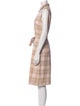 Burberry London Plaid Print Knee-Length Dress