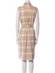Burberry London Plaid Print Knee-Length Dress