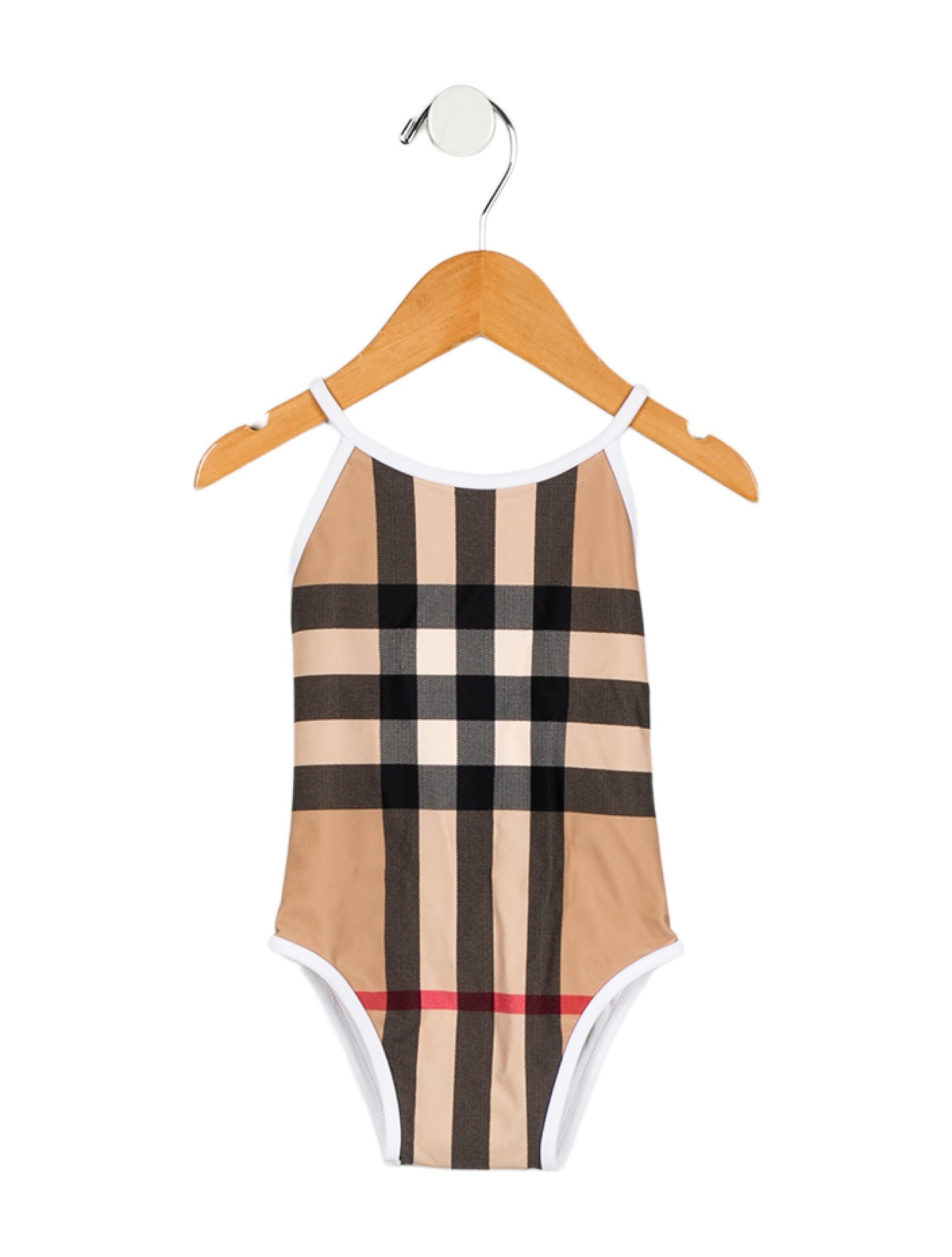Burberry Girls' Check Print Swimsuit