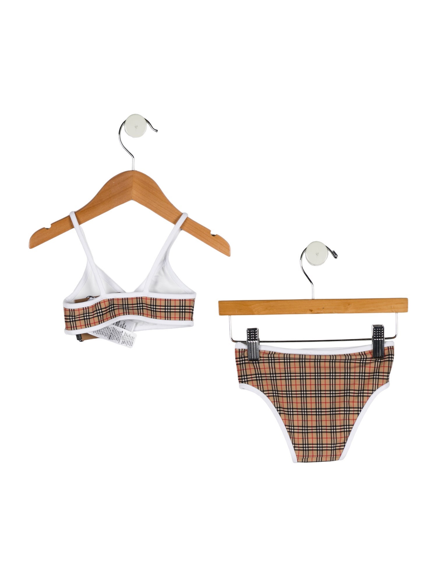 Burberry Girls' Check Print Bikini w/ Tags