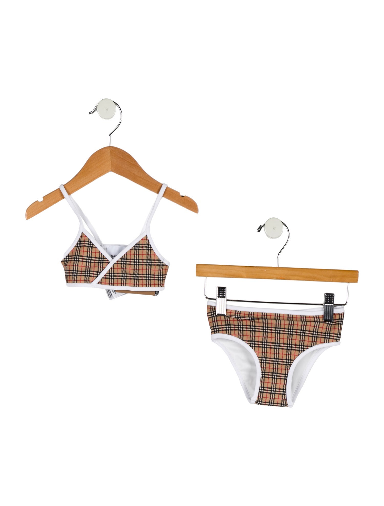 Burberry Girls' Check Print Bikini w/ Tags
