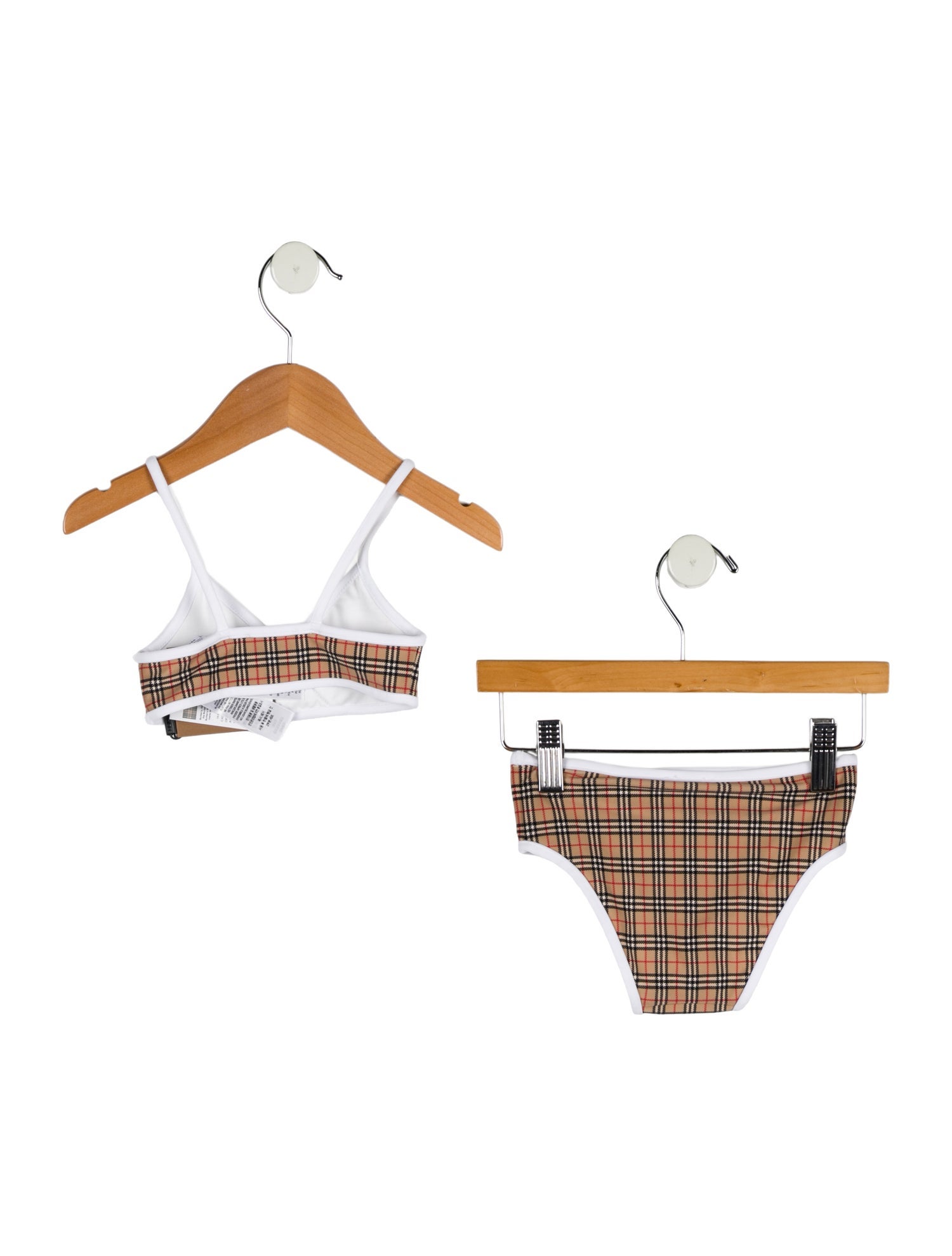 Burberry Girls' Check Print Bikini w/ Tags
