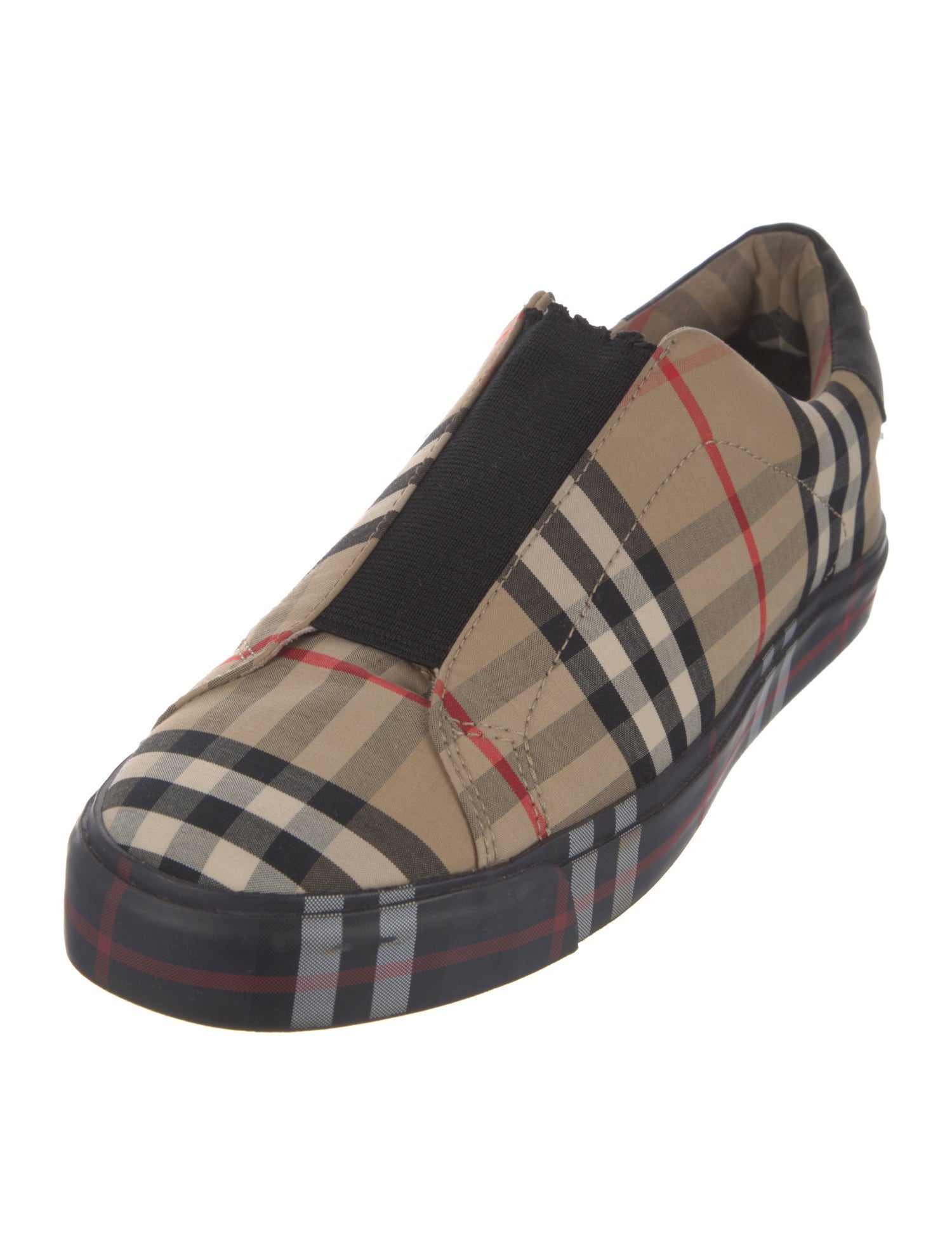 Burberry London Nova Check Pattern Canvas Sneakers