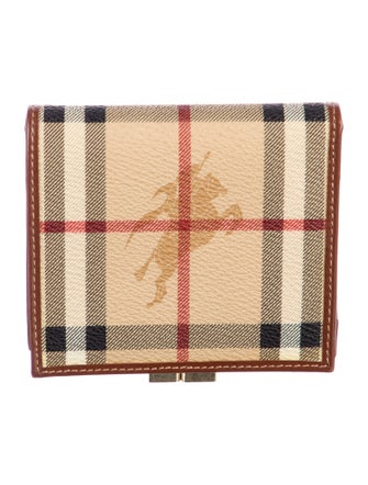 Burberry London Haymarket Check Pattern Printed Wallet