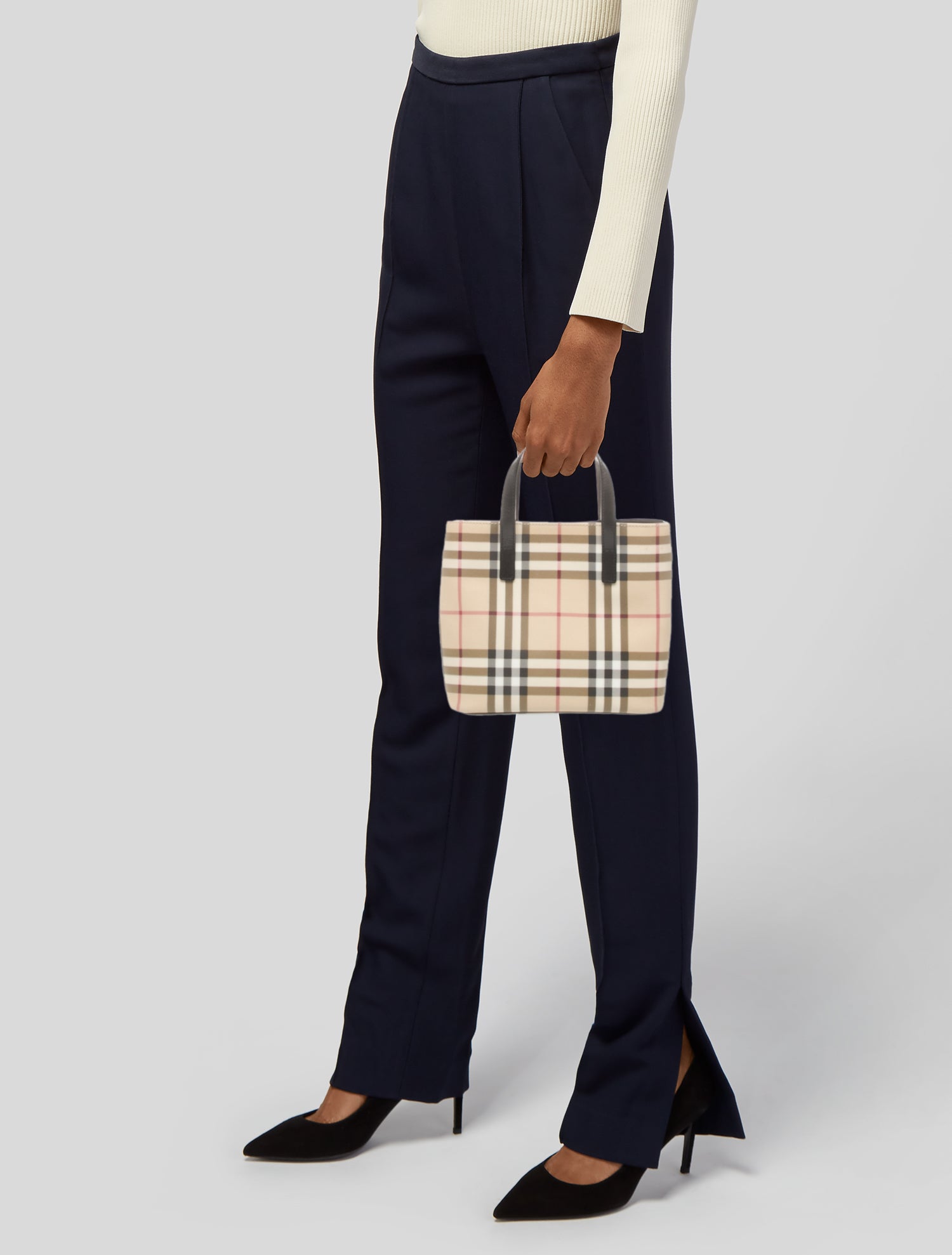 Burberry London Nova Check Top Handle Bag