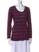 Burberry London Plaid Print Scoop Neck Top