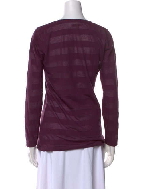 Burberry London Plaid Print Scoop Neck Top