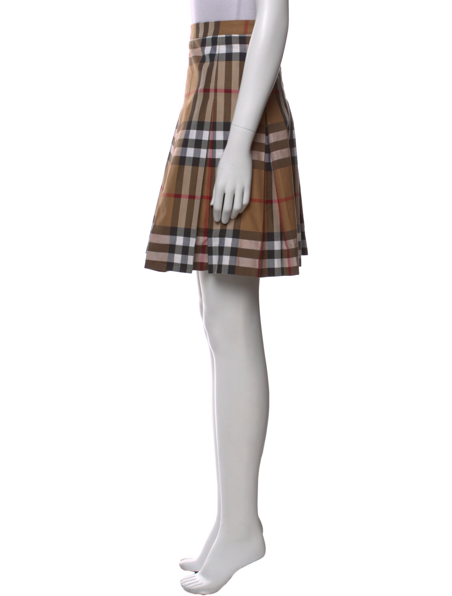 Burberry London Plaid Print Mini Skirt