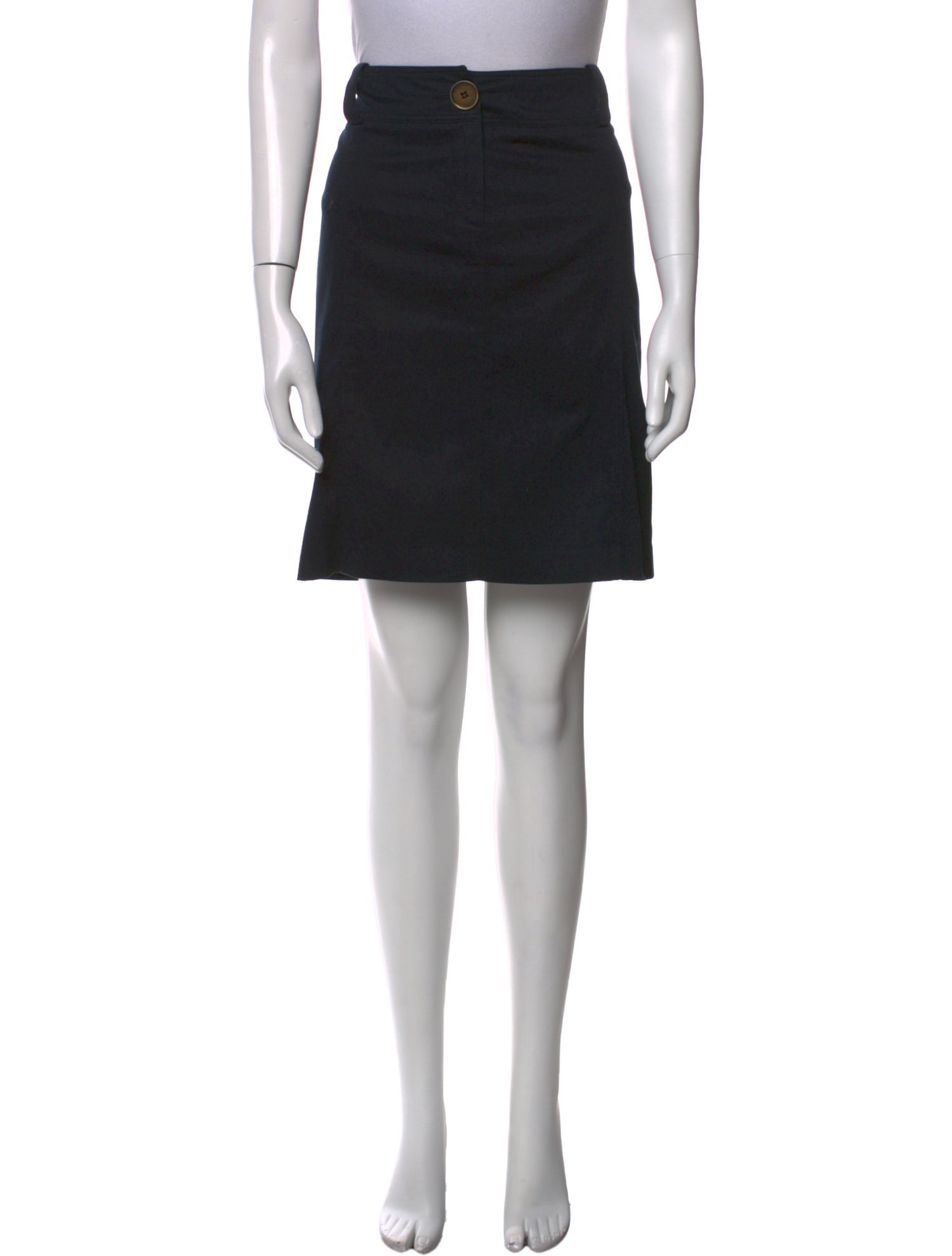 Burberry London Raw-Edge Trim Knee-Length Skirt