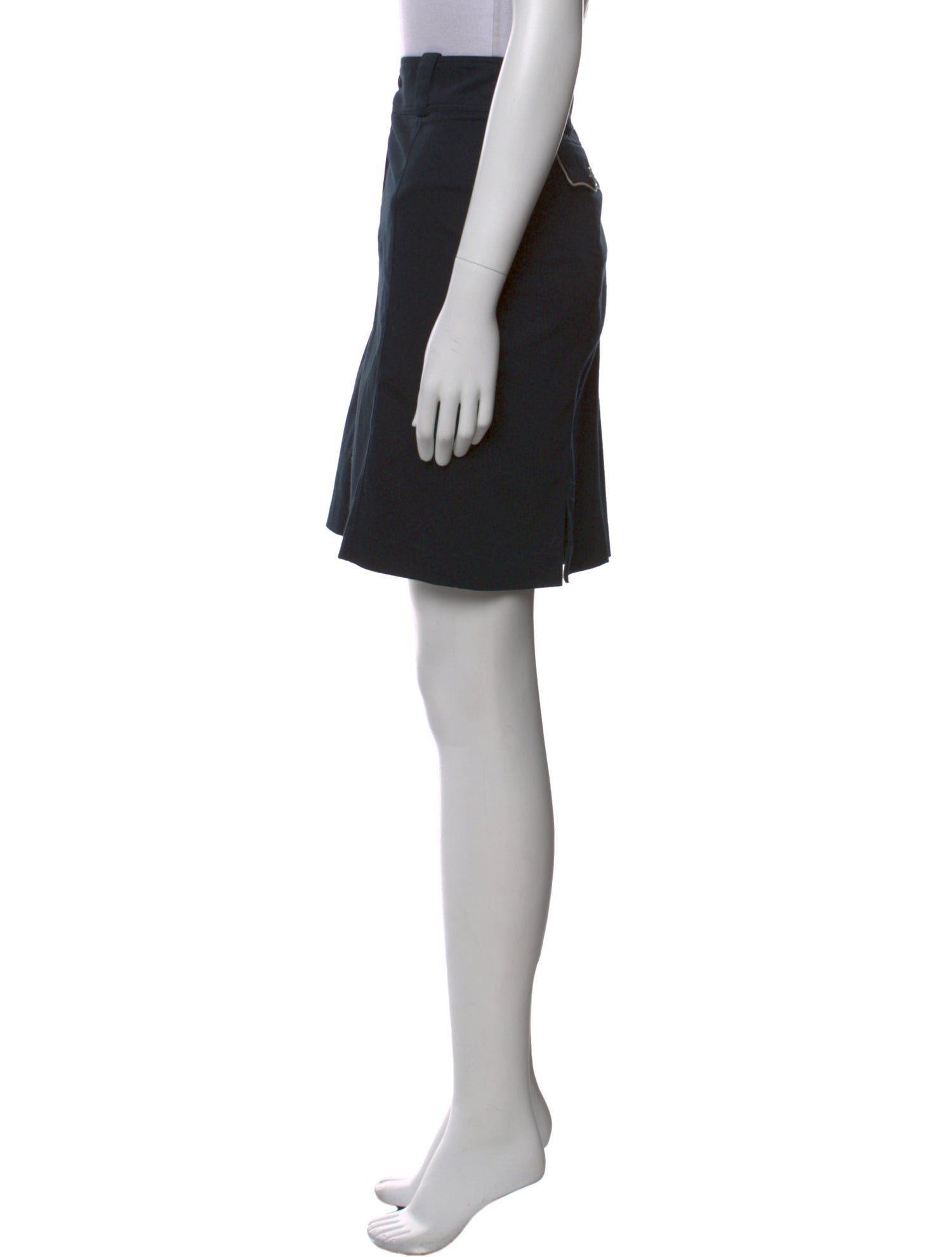 Burberry London Raw-Edge Trim Knee-Length Skirt