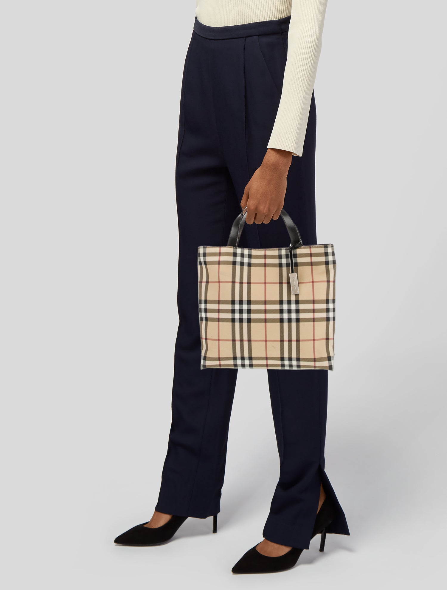 Burberry London Nova Check Top Handle Bag