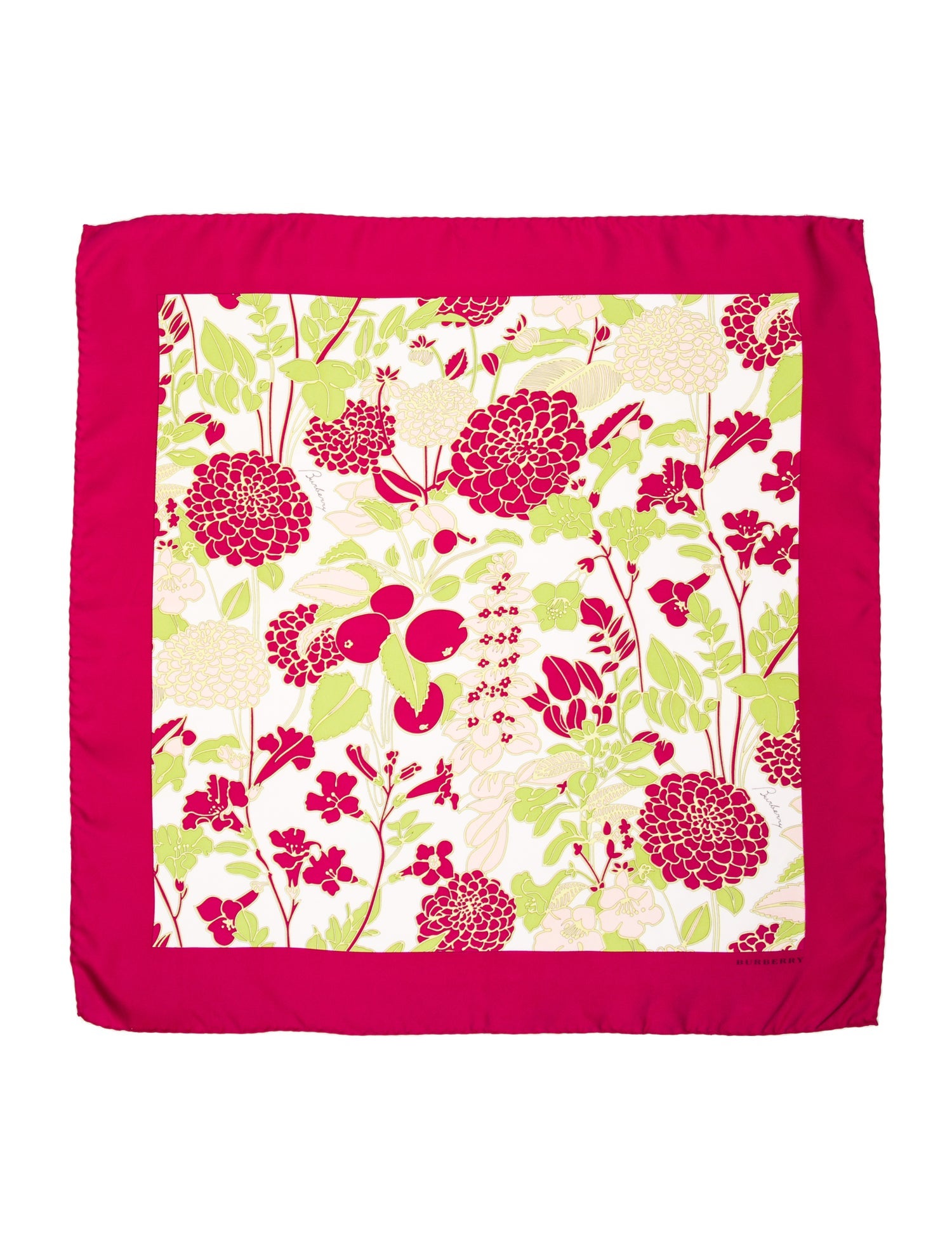 Burberry London Silk Floral Print Scarf