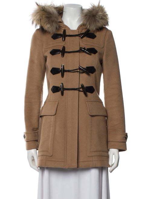 Burberry Wool Faux Fur Coat