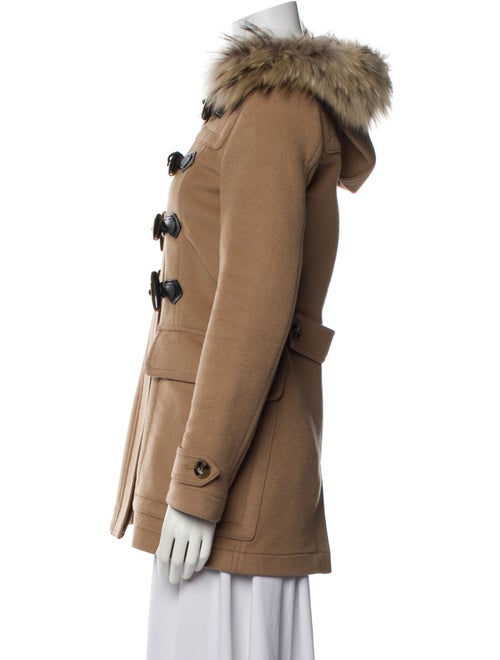 Burberry Wool Faux Fur Coat