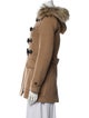 Burberry Wool Faux Fur Coat