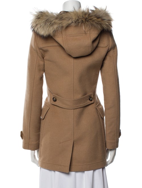 Burberry Wool Faux Fur Coat