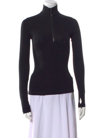 Burberry Mock Neck Long Sleeve Sweatshirt