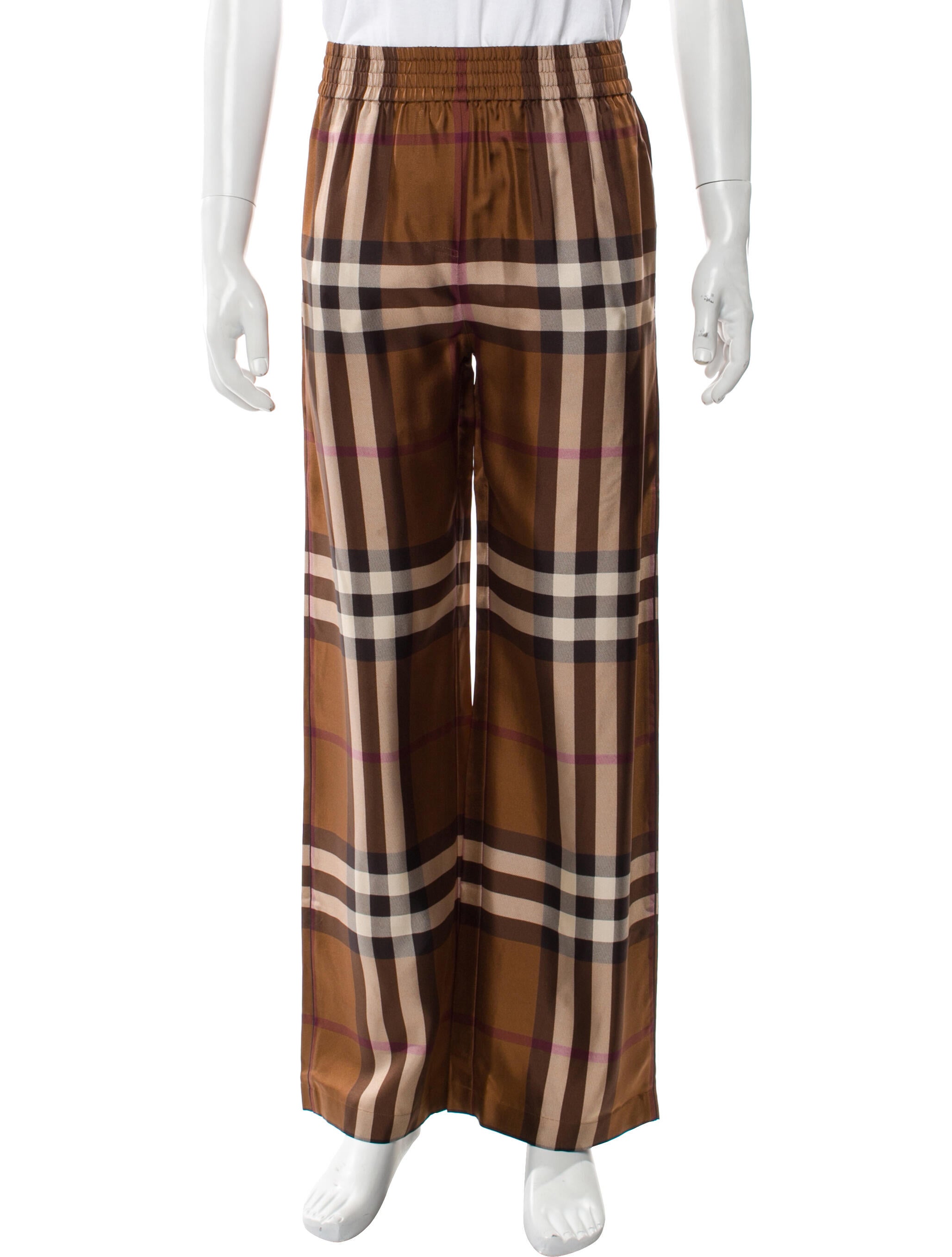 Burberry London Silk Wide Leg Pants w/ Tags