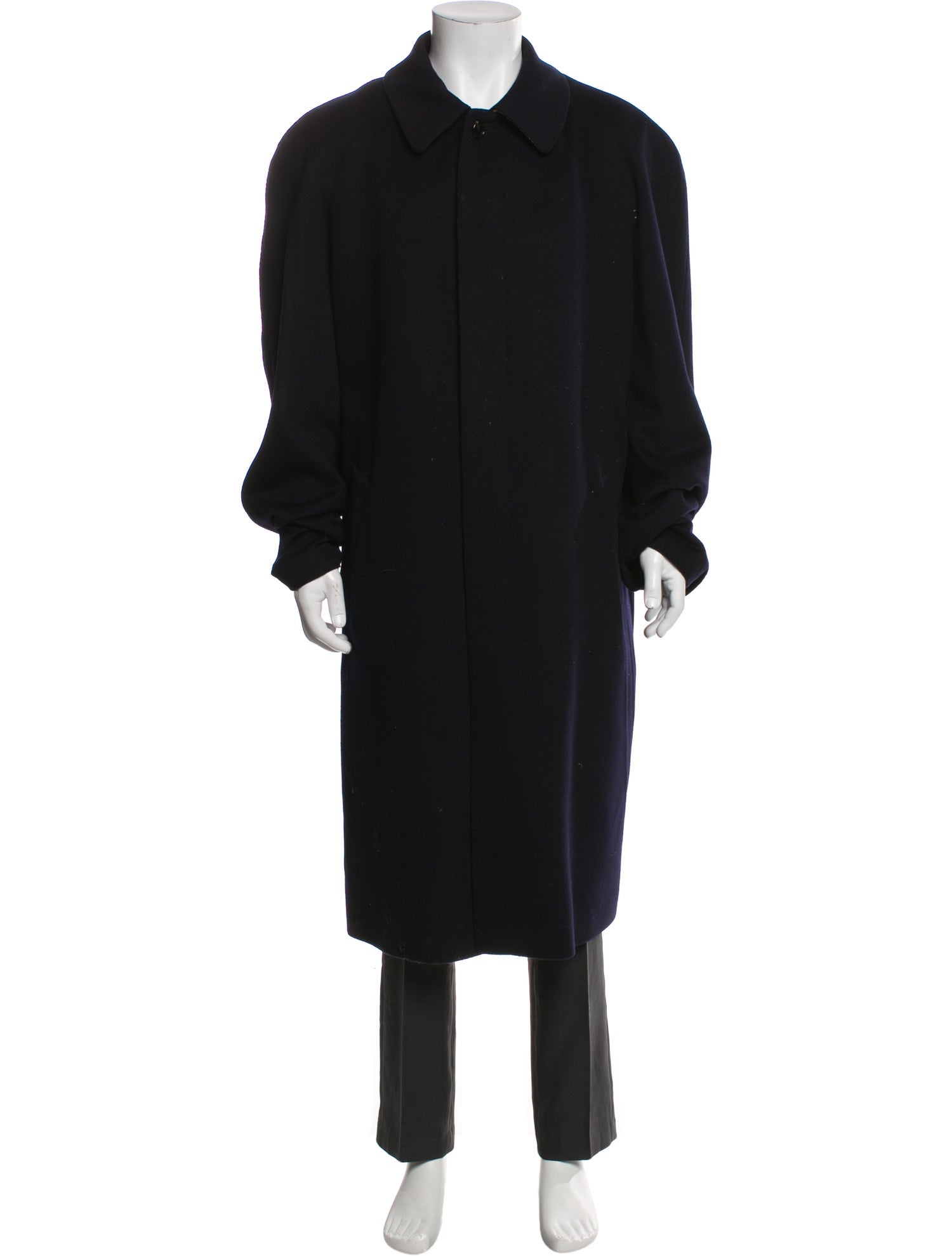 Burberry London Nova Check Pattern Wool Trench Coat