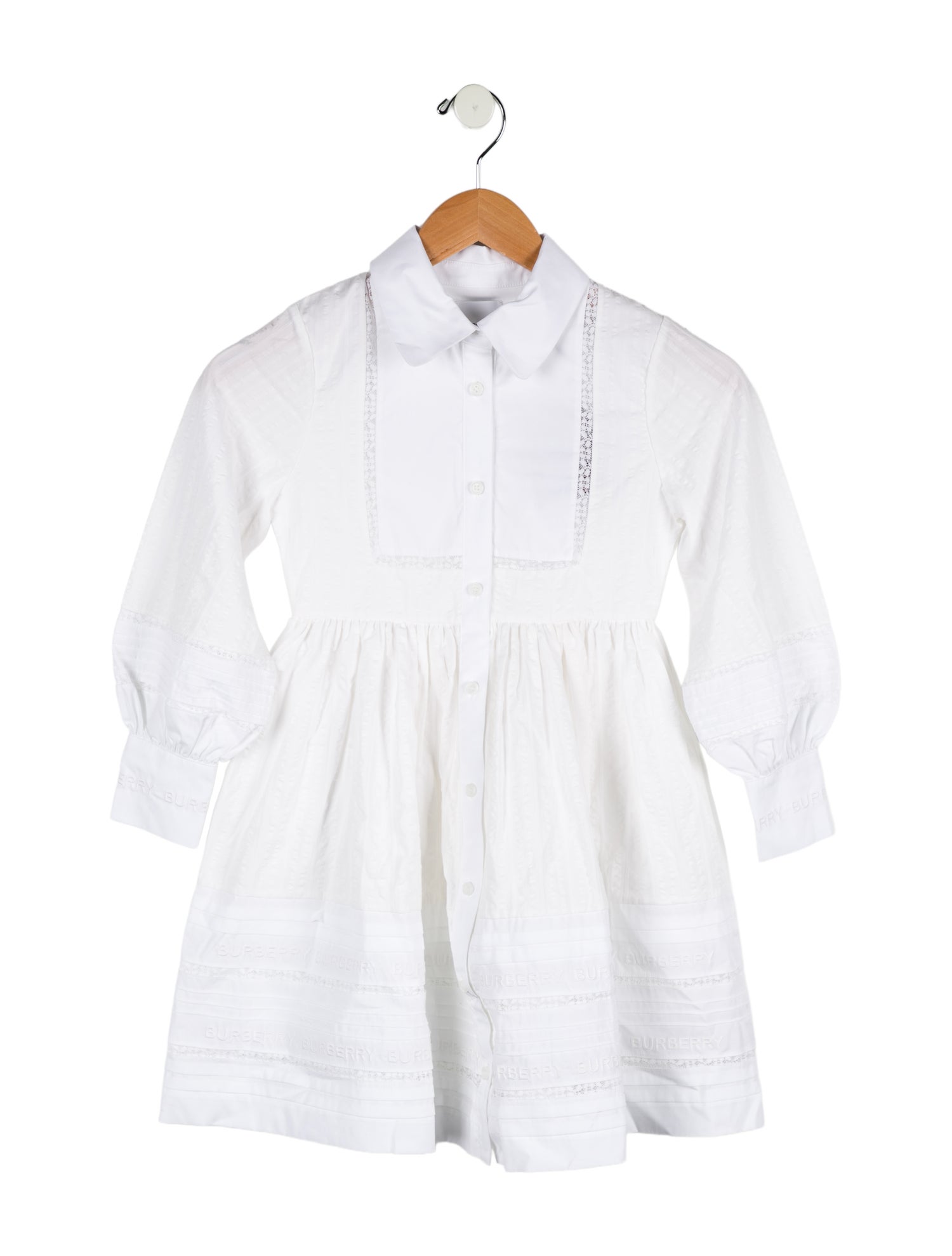 Burberry Girls' Solid Long Sleeve Dress w/ Tags