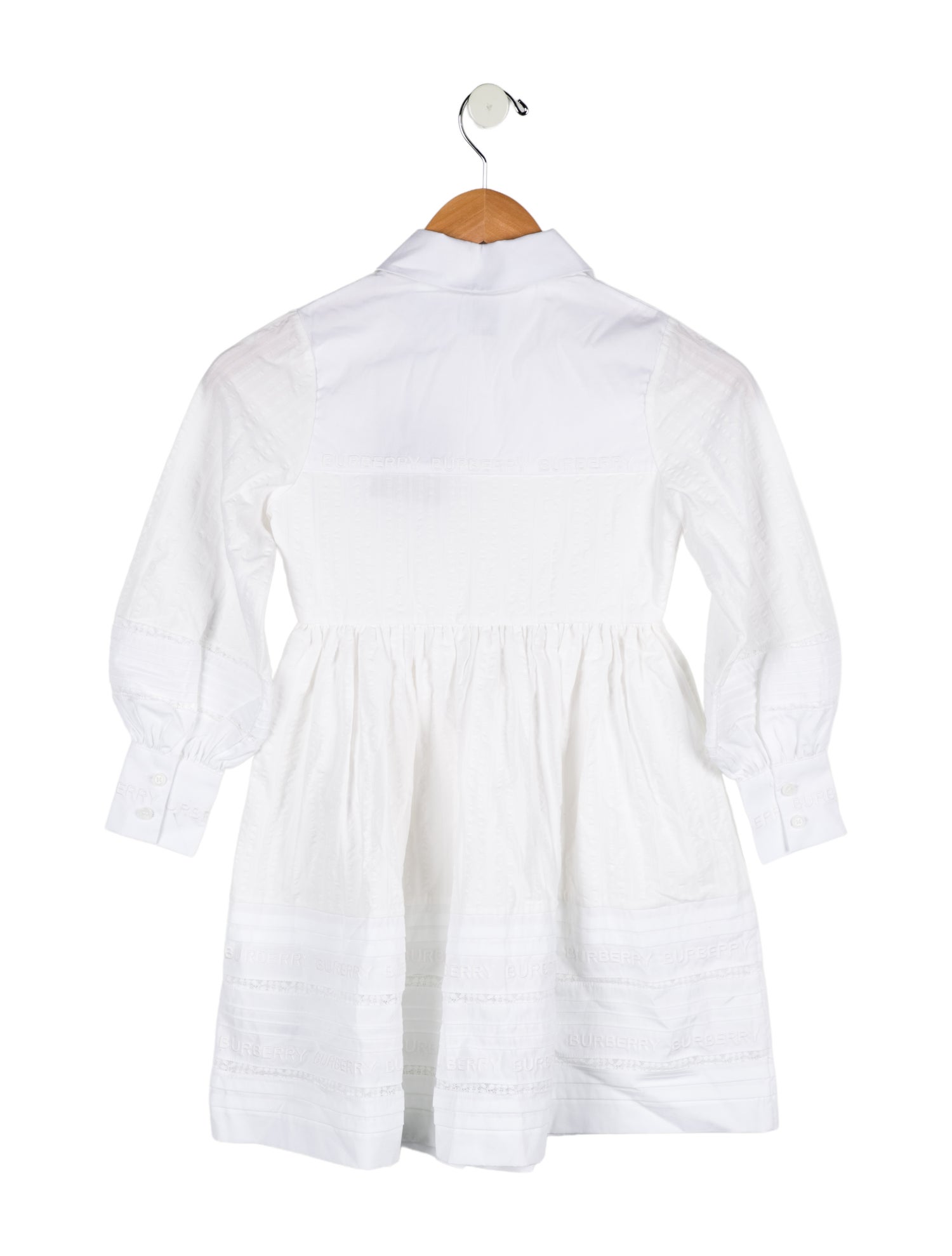 Burberry Girls' Solid Long Sleeve Dress w/ Tags