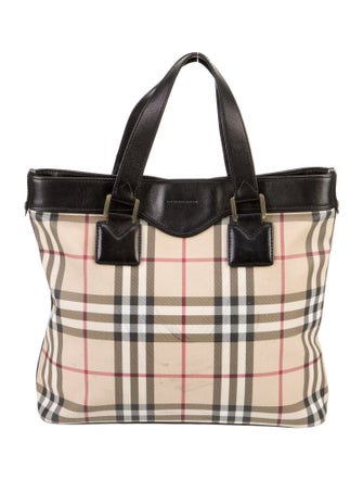 Burberry London Nova Check Top Handle Bag