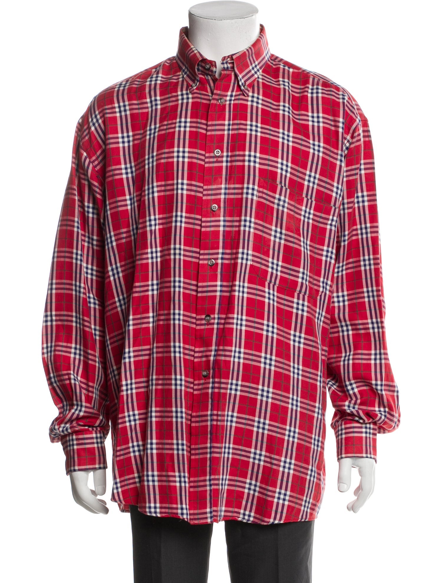 Burberry London Nova Check Pattern Long Sleeve Shirt