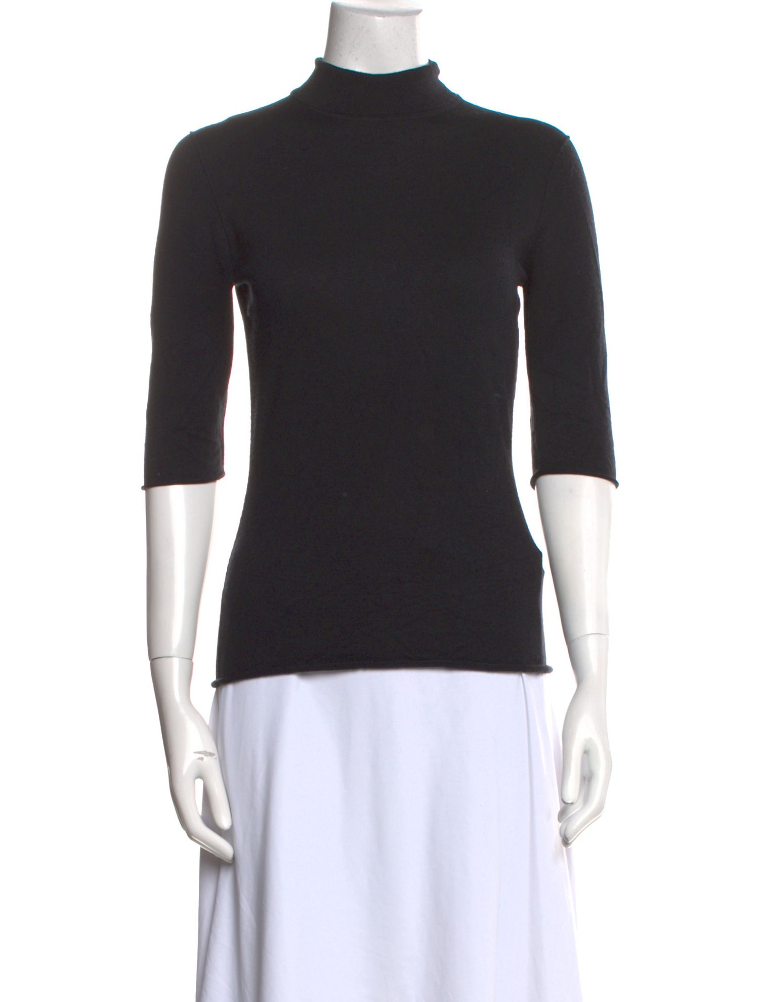 Burberry London Turtleneck Three-Quarter Sleeve Top