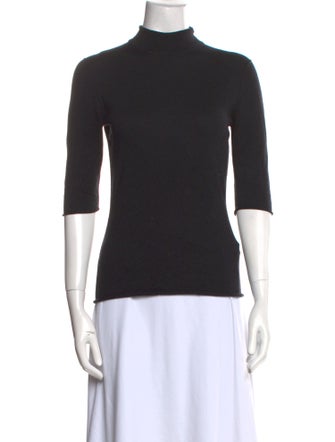 Burberry London Turtleneck Three-Quarter Sleeve Top