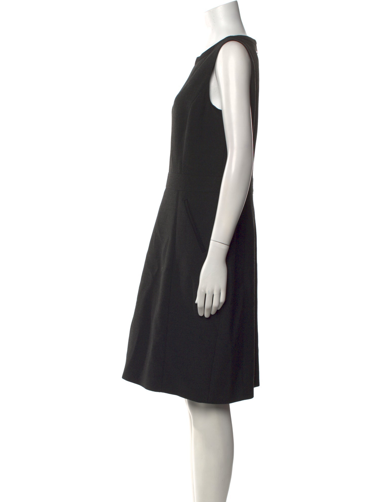 Burberry London Bateau Neckline Knee-Length Dress