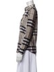 Burberry London Plaid Print Long Sleeve Button-Up Top