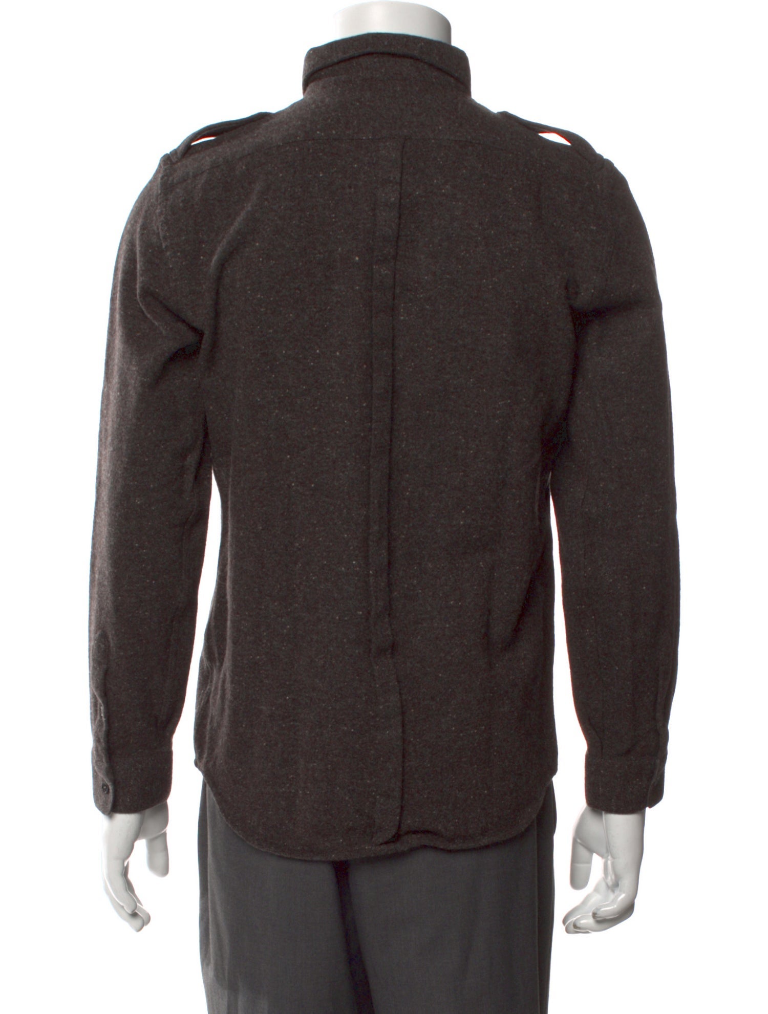 Burberry London Super Nova Check Pattern Wool Western Shirt