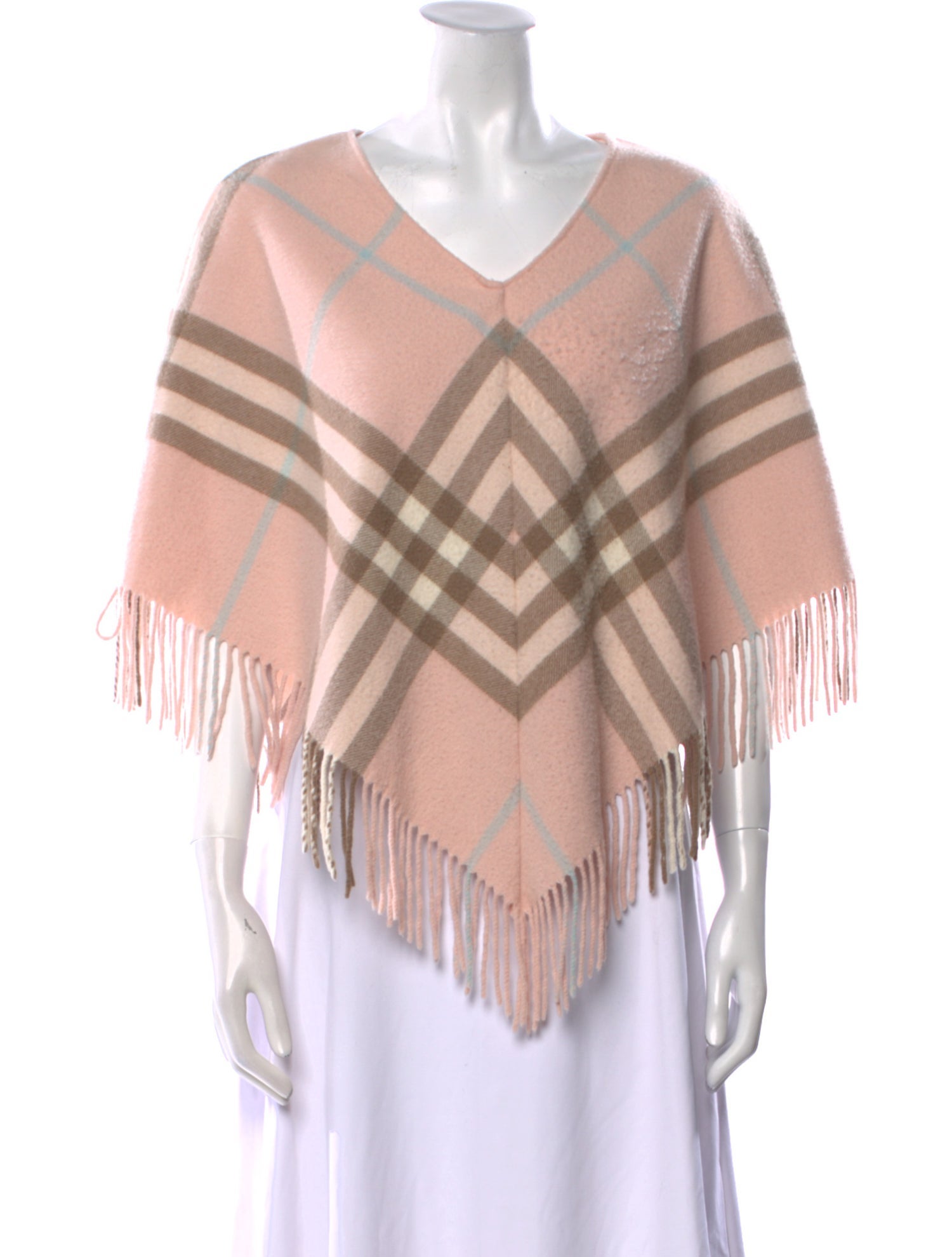 Burberry London Merino Wool Plaid Print Sweater