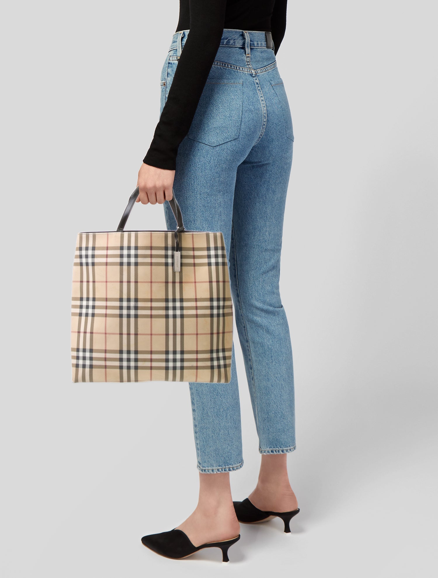 Burberry London Nova Check Top Handle Bag