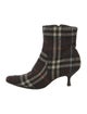 Burberry London Tweed Patterned Sock Boots