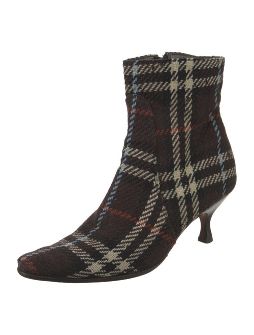 Burberry London Tweed Patterned Sock Boots