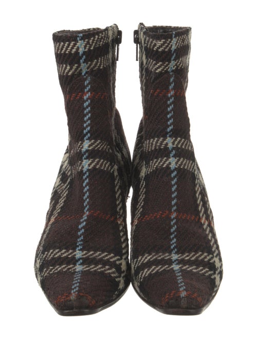 Burberry London Tweed Patterned Sock Boots